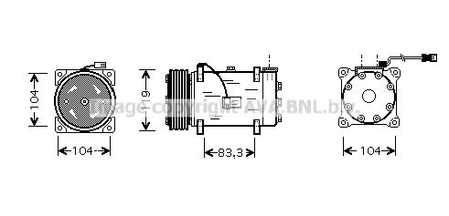 AVA QUALITY COOLING Kompressor,kliimaseade PEK225